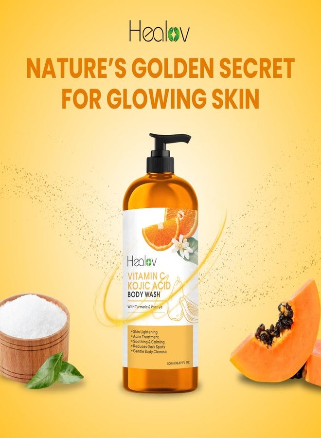 Healov Kojic Acid Soap for Hyperpigmentation – Kojic Papaya Skin Brightening Body Wash – Turmeric Soap for Dark Spots, Acne Scars & Blemishes – Brightening Face Cleanser Skincare for Radiant, Even Skin Tone - Image 5
